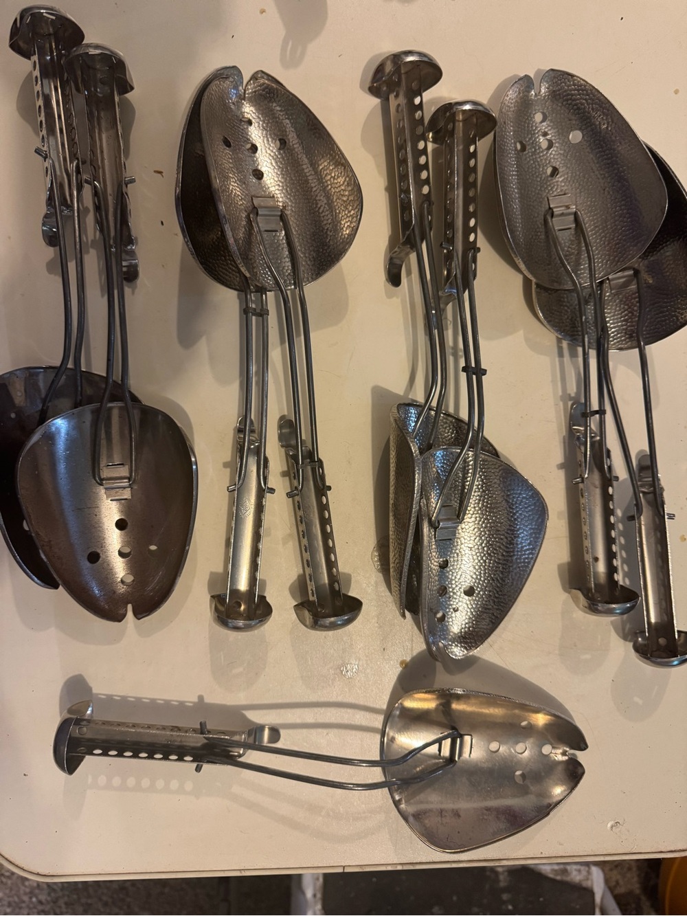 Vintage MCM Metal Shoe trees/Stretchers - Silver tone